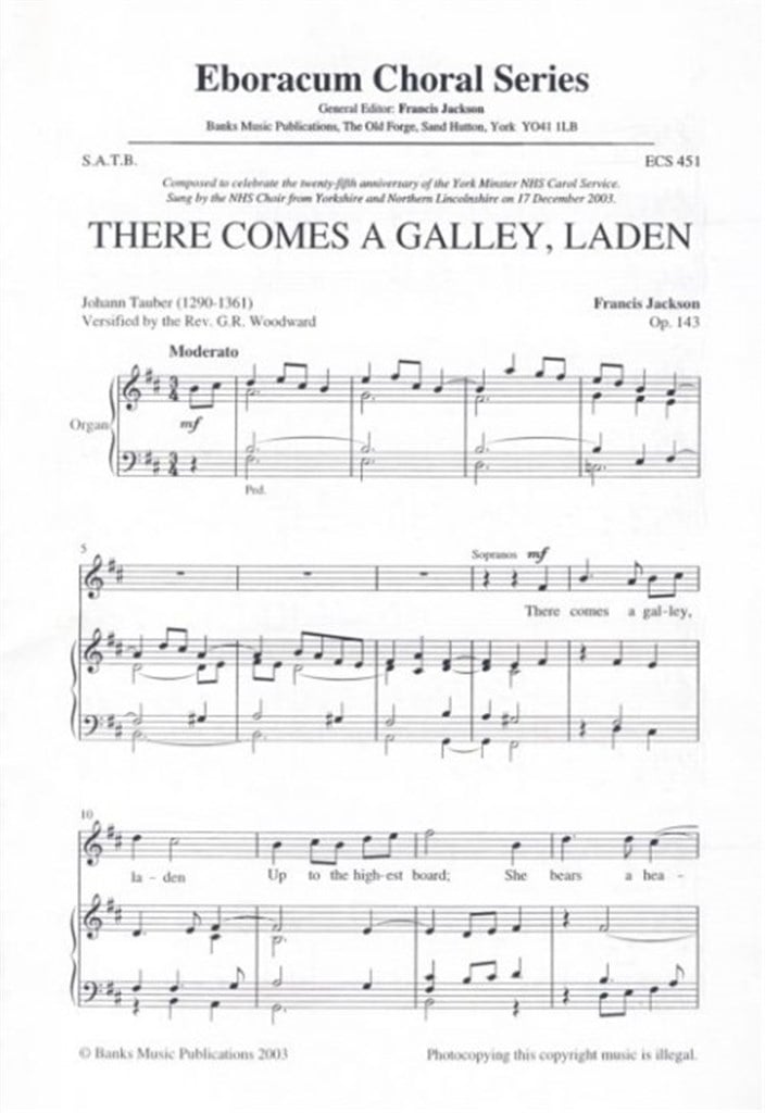 There Comes A Galley Laden